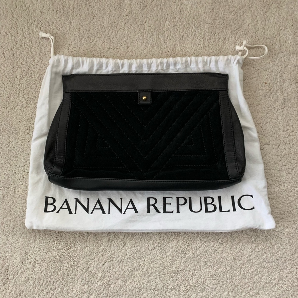 Banana Republic Leather & Suede Clutch
